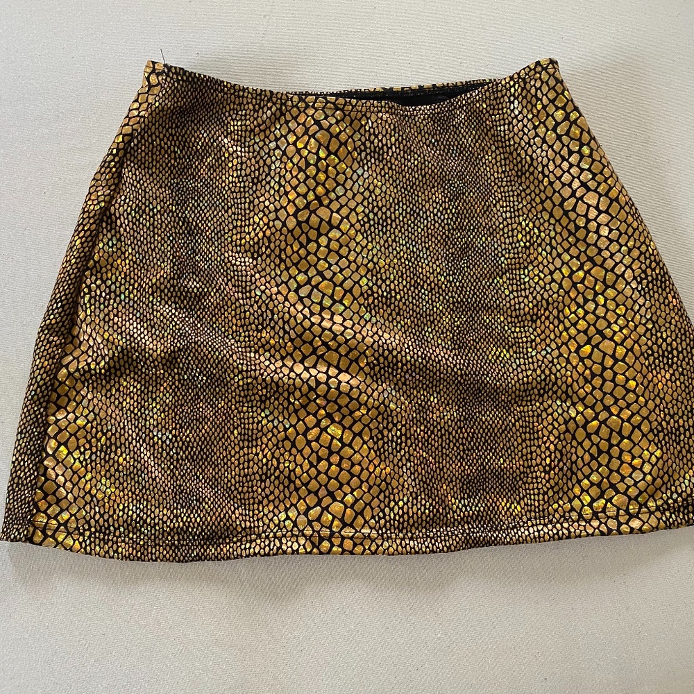 Gold snake skin festival skirt